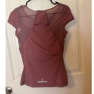 Adidas Stella McCartney Barricade Mesh Coffee Rose Active Tee size 38